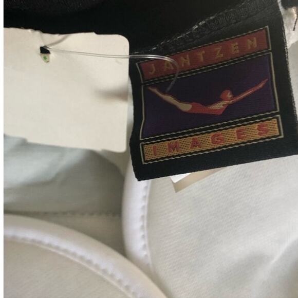 Jantzen Vintage 80s/90s Black One-Piece Swimsuit NWT Size M Retro - Picture 10 of 16